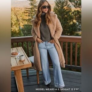 Cozy Teddy Faux Fur Long Coat